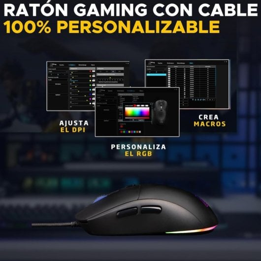 Mouse da gioco G-Lab Kult Cobalt 12800 DPI nero