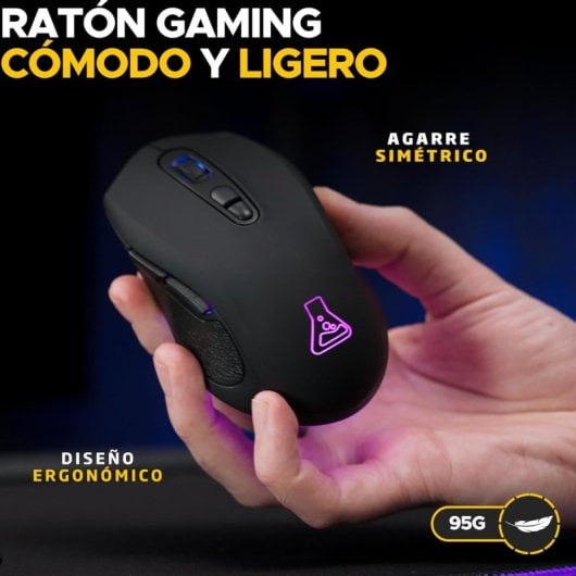 Souris de jeu sans fil G-Lab Kult Krypton 6400 DPI Noir