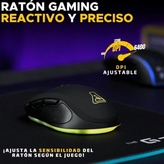 Souris de jeu sans fil G-Lab Kult Krypton 6400 DPI Noir