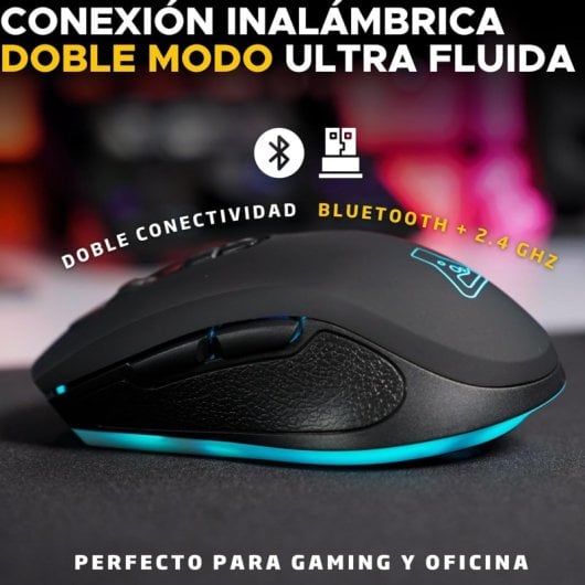 Souris de jeu sans fil G-Lab Kult Krypton 6400 DPI Noir