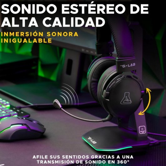 The G-Lab Korp Titanium Auriculares Gaming Negros