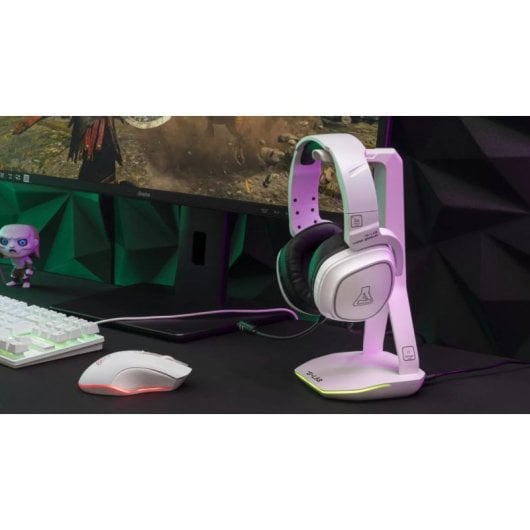 The G-Lab Stand Hydrogen Suporte para Auscultadores com HUB USB Branco