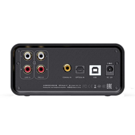 Amplificador DAC FiiO K7BT 2x100W RMS Bluetooth 5.1 Entradas Múltiplas