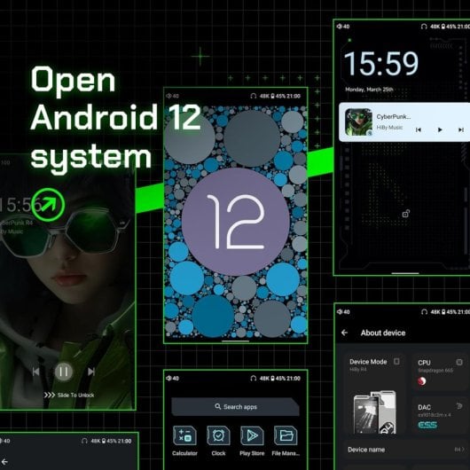 Hiby R4 Hi-Res Player mit Android 12 Silber