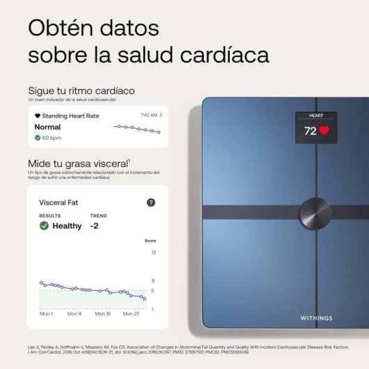 Balança Bioimpedância Withings Body Smart Até 200 kg 12 Índices Ecrã LCD App
