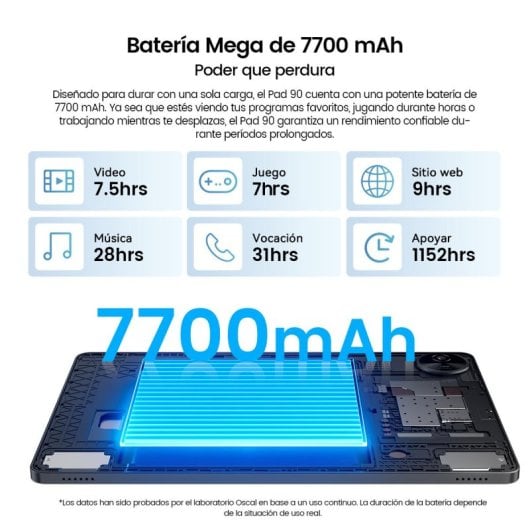 OSCAL Pad 90 Tablet PC 10.92" 8/128GB Gris + Teclado Bluetooth Inglés QWERTY