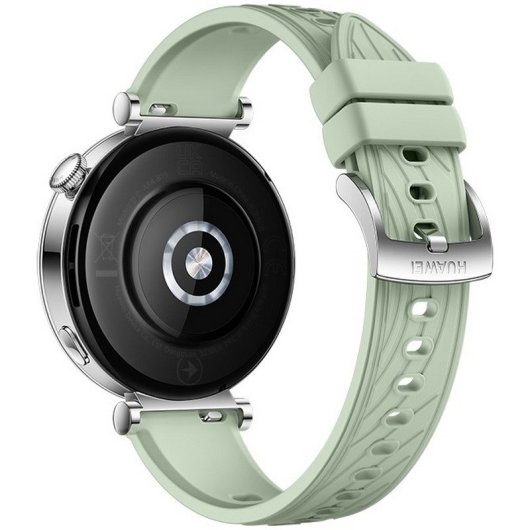 Huawei WATCH GT 4 AMOLED 41mm Reloj Smartwatch Plata con Correa de Fluoroelastómero Verde