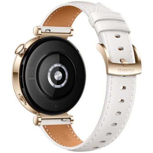 Huawei WATCH GT 4 AMOLED 41mm Reloj Smartwatch Dorado con Correa de Cuero Blanca