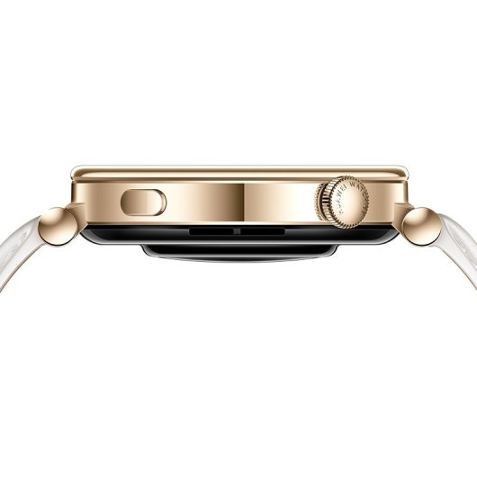 Huawei WATCH GT 4 AMOLED 41mm Reloj Smartwatch Dorado con Correa de Cuero Blanca