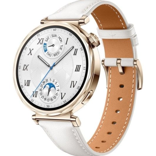 Huawei Watch GT 5 Bluetooth NFC 41mm AMOLED Gold Weiß M IP69K 5ATM SpO2 Pulsmesser Schlaftracking
