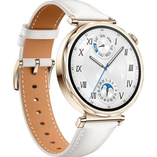 Huawei Watch GT 5 Bluetooth NFC 41mm AMOLED Gold Weiß M IP69K 5ATM SpO2 Pulsmesser Schlaftracking
