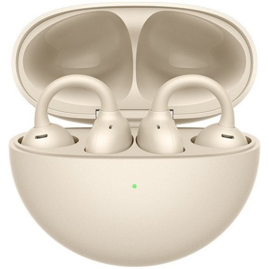 Huawei FreeClip Auriculares Open-ear Bluetooth con Estuche de Carga Inalámbrica Beige
