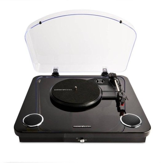 Tocadiscos Energy Sistem BlackSpin 10 W Bluetooth USB-MP3 tracción por correa negro