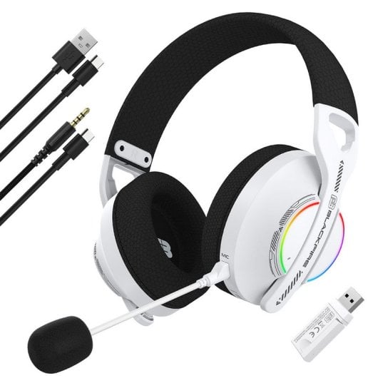 Blackfire BFX-W100 Pro Double casque de jeu sans fil pour PS5 Blanc