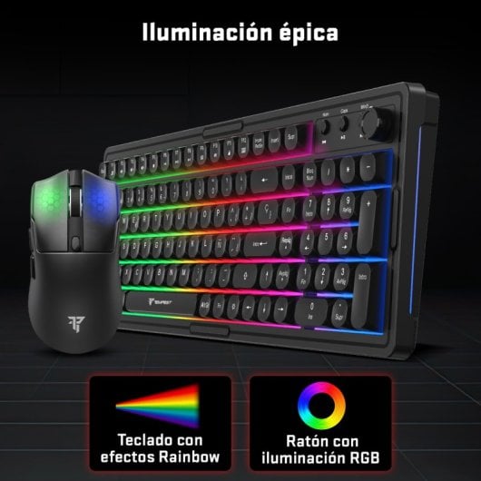 Tempest Combo 3100 PRO RGB Teclado + Ratón + Auriculares + Alfombrilla