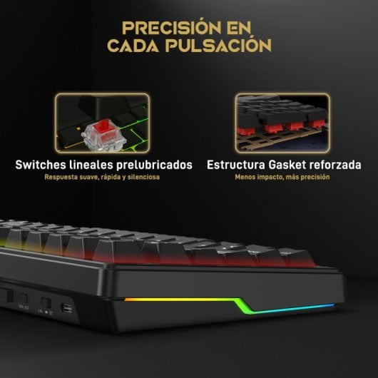 Forgeon Meteor Teclado Gaming Wireless RGB 98% Negro