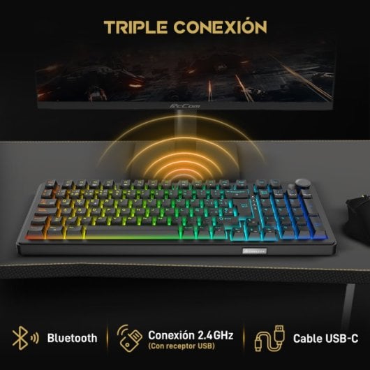 Forgeon Meteor Teclado Gaming Wireless RGB 98% Negro