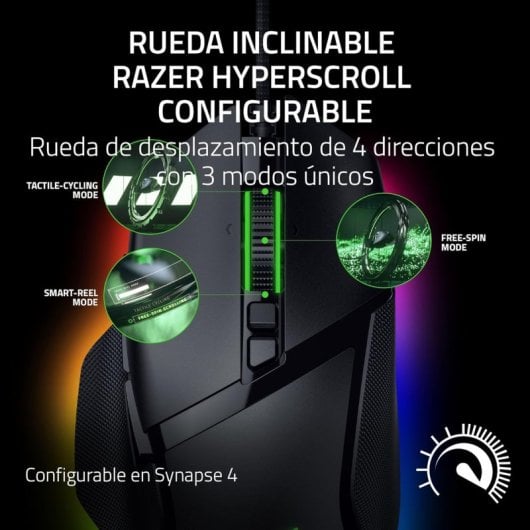 Razer Basilisk V3 35K Ratón Gaming Óptico RGB 35000 DPI Negro
