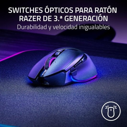 Razer Basilisk V3 Pro 35K Ratón Gaming Óptico Inalámbrico RGB 35000 DPI Negro