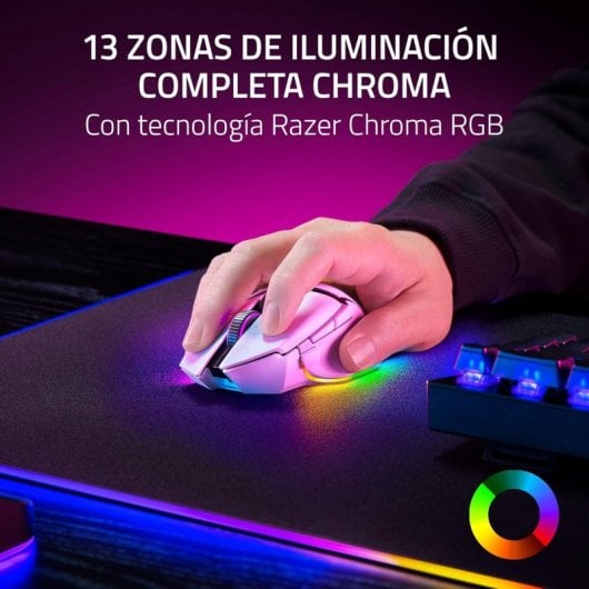 Razer Basilisk V3 Pro 35K Ratón Gaming Óptico Inalámbrico RGB 35000 DPI Blanco