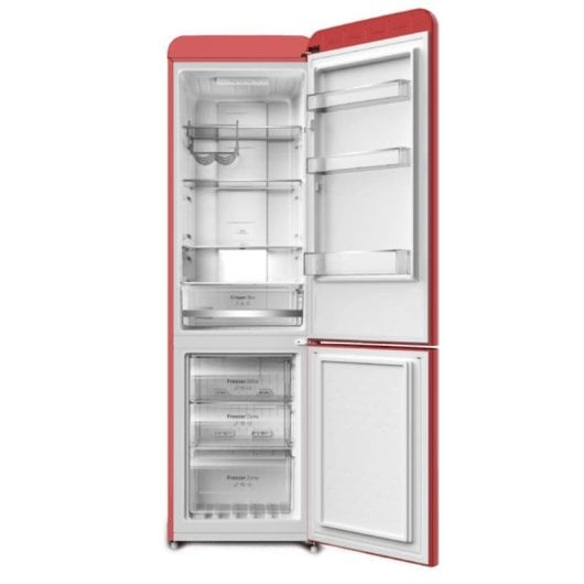 Frigorífico Combi Cecotec Bolero CoolMarket Combi Origin 250 NF Total No Frost 186,5cm 250L E Rojo