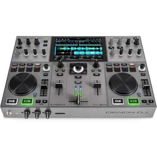 Denon DJ Prime Go+ Controladora DJ Portátil y Mezclador 2 Canales Gris