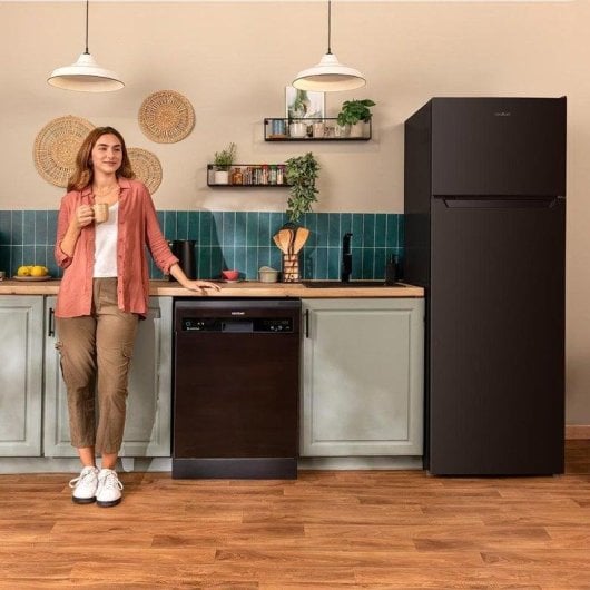 Frigorífico Dois Portas Cecotec Bolero CoolMarket 2D 261 Black E Defrost 169cm 261L E Preto