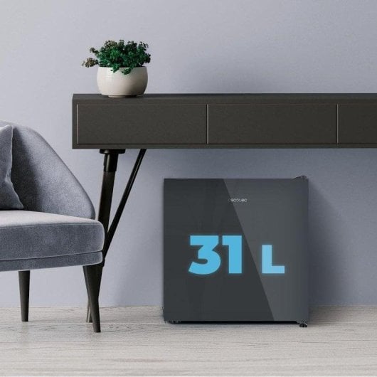 Frigorífico Mini Cecotec Bolero CoolMarket TT 31 Dual Grey Glass E Defrost 49cm 31L E Cinzento