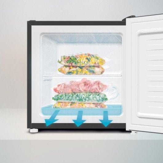 Frigorífico Mini Cecotec Bolero CoolMarket TT 31 Dual Grey Glass E Defrost 49cm 31L E Cinzento