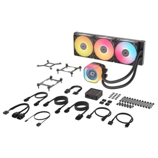 Refrigeração Líquida Corsair iCUE LINK TITAN 360 RX LCD 360mm 3 Ventoinhas RGB