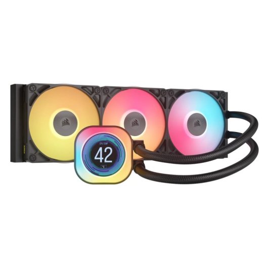 Refrigeração Líquida Corsair iCUE LINK TITAN 360 RX LCD 360mm 3 Ventoinhas RGB
