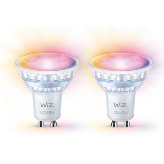 Ampoule LED WiZ-Smart WiFi 4,7W GU10 RGB 2 unités