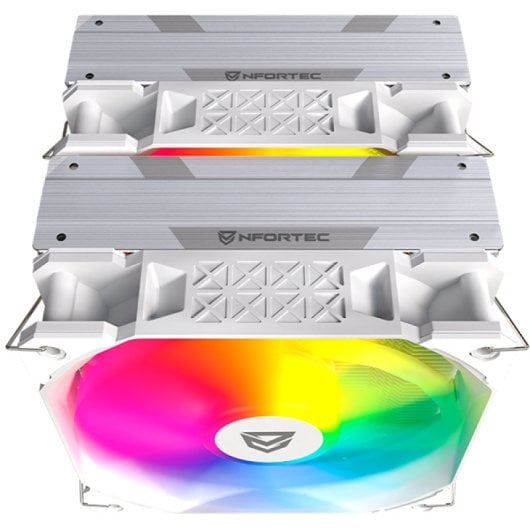 Nfortec Sculptor X2 Cooler de CPU 2x120mm ARGB TDP até 240W Branco