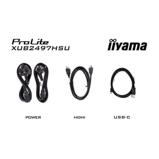 iiyama ProLite XUB2497HSN-B2 23.8" IPS FullHD 100Hz USB-C DOCK Altavoces Altura Ajustable (5 Años Garantía)