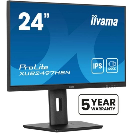 iiyama ProLite XUB2497HSN-B2 23.8" IPS FullHD 100Hz USB-C DOCK Altavoces Altura Ajustable (5 Años Garantía)