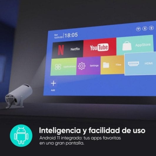 Projetor Nilait NI-SCENE-160HD HD 160 Lúmenes 170" LED LCD Android 11 Portátil
