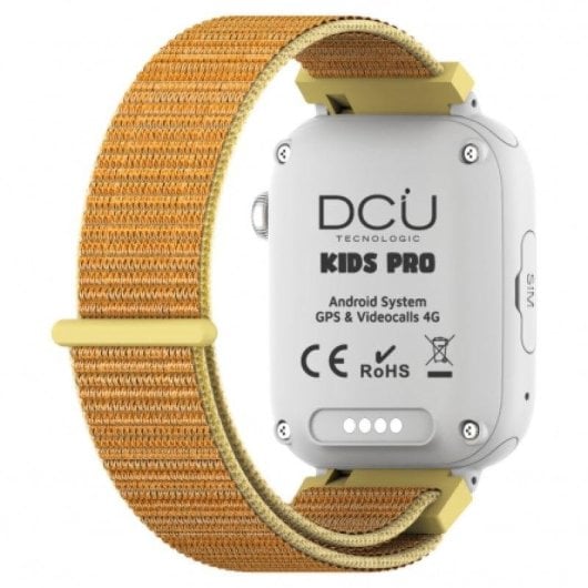 DCU Tecnologic Kids Pro 4G GPS WiFi 1.85" AMOLED Branco com Correia Laranja Tamanho Único IP67 SOS