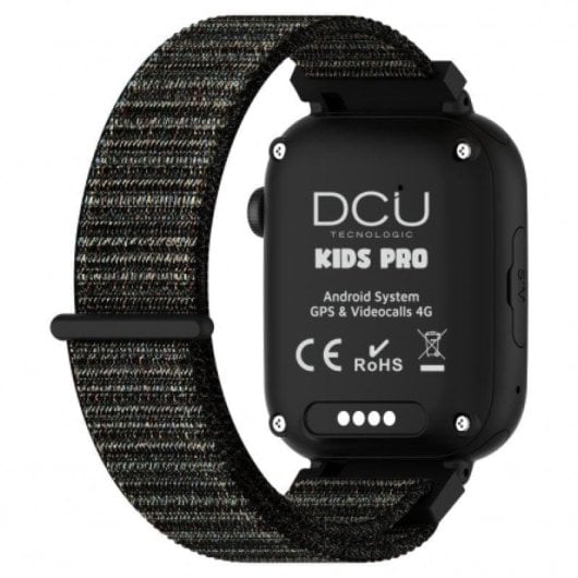Montre Connectée DCU Tecnologic Kids Pro 4G GPS WiFi 48,8mm Écran Couleur Noir IP67 SOS