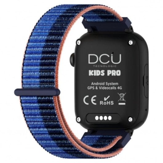 DCU Tecnologic Kids Pro 4G GPS WiFi 48,8x40,3mm AMOLED Noir Taille Unique IP67 Appels SOS