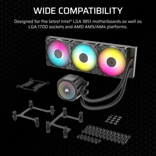 Refrigeración Líquida Corsair NAUTILUS 360 RS ARGB 360mm 3 Ventilateurs LED