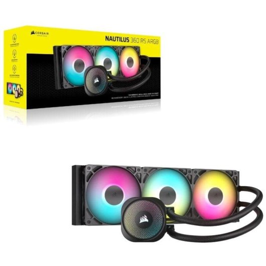 Refrigeración Líquida Corsair NAUTILUS 360 RS ARGB 360mm 3 Ventilateurs LED