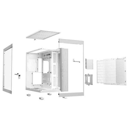 Soyez silencieux! LIGHT BASE 600 DX ARGB Midi Tower ATX Double Verre Trempé USB-C Blanc