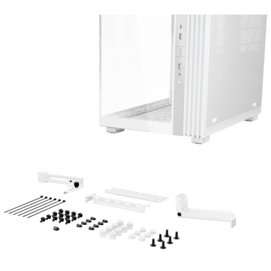 Soyez silencieux! LIGHT BASE 600 DX ARGB Midi Tower ATX Double Verre Trempé USB-C Blanc