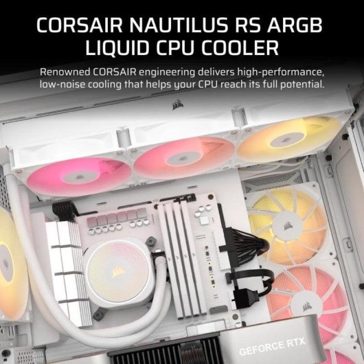 Refrigerazione Liquida Corsair NAUTILUS 360 RS ARGB 360mm 3 Ventole Bianco