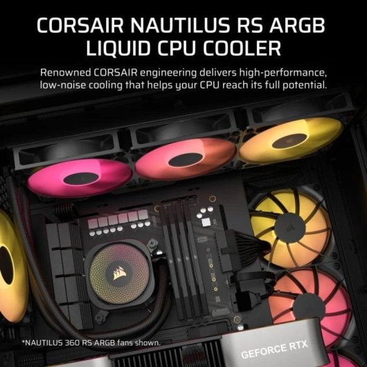 Corsair NAUTILUS 240 RS ARGB Kit Refrigeración Líquida 240mm Negro