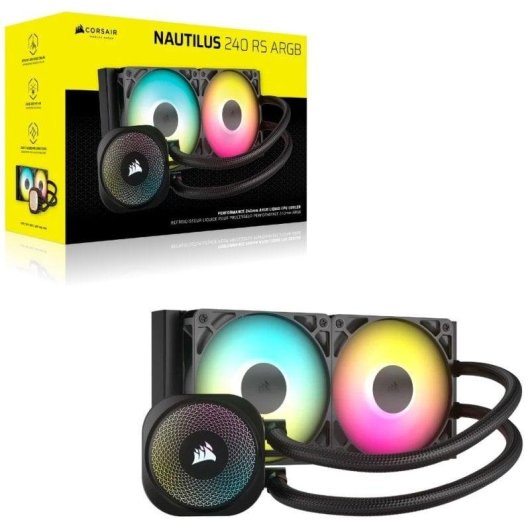 Corsair NAUTILUS 240 RS ARGB Kit Refrigeración Líquida 240mm Negro