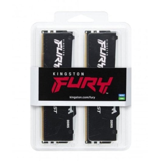 Kingston FURY Beast RGB DDR5 6000MHz 64GB 2x32GB CL40 Negra Intel XMP