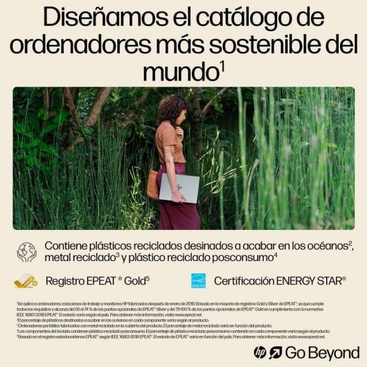 HP OmniBook X 14-fe0008ns Qualcomm Snapdragon X Elite X1E-78-100/16GB/1TB SSD/14" Táctil