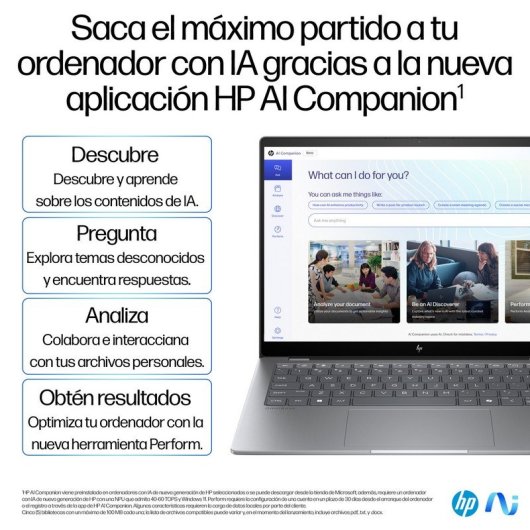 HP OmniBook X 14-fe0008ns Qualcomm Snapdragon X Elite X1E-78-100/16GB/1TB SSD/14" Táctil