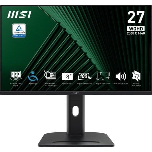 MSI PRO MP275QPG 27" LED IPS QHD 100Hz Adaptive Sync Altavoces Regulable Altura